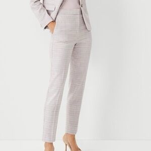 Ann Taylor High Rise Ankle Pant in Plaid